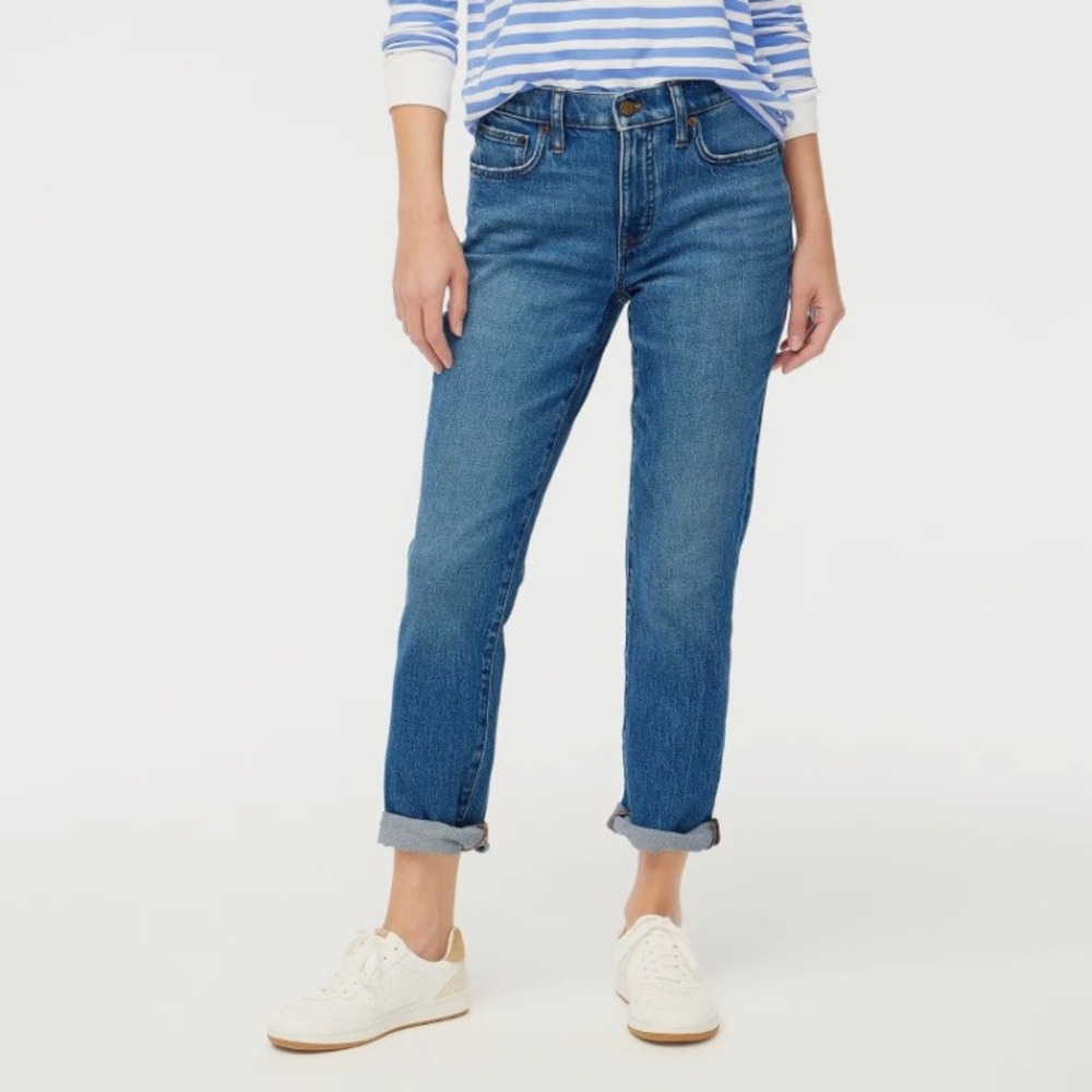 NWT J.Crew Slim Boyfriend Jeans All Day Stretch Blue 25
